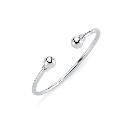 925 Sterling Silver Solid Torque Baby / Childrens Bangle
