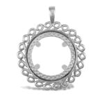 925 silver sovereign pendant mount with swirl design