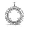 925 silver sovereign pendant mount with swirl design