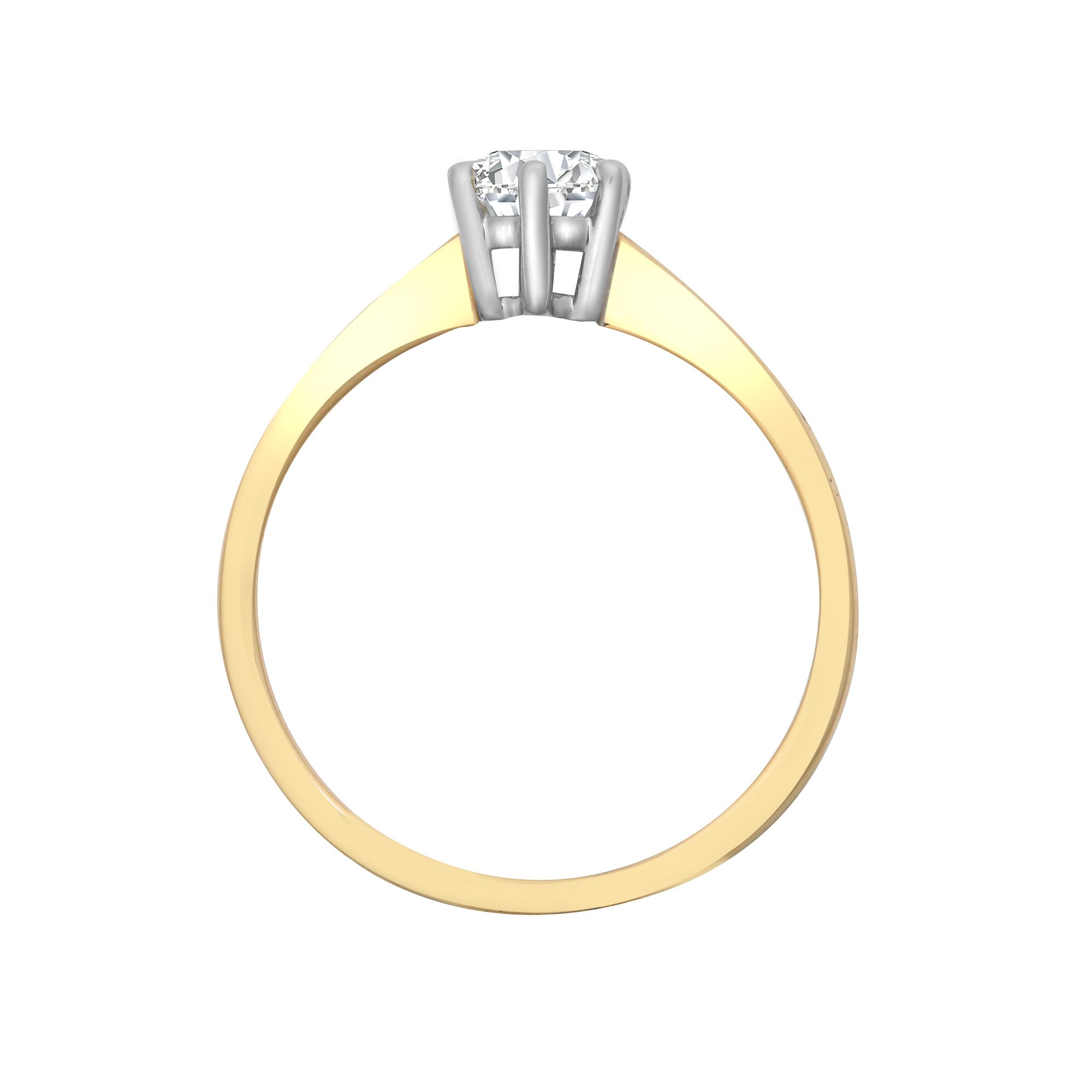 18ct Gold 6-Claw Natural Diamond Solitaire Engagement Ring - Image 2
