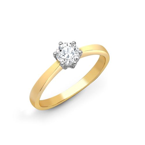 18ct Gold 6-Claw Natural Diamond Solitaire Engagement Ring - Image 9