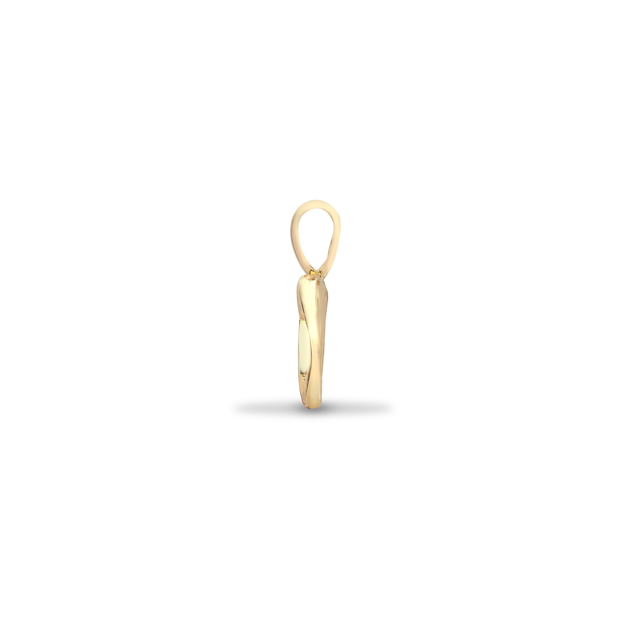 9ct yellow gold natural diamond pendant alternate view 1