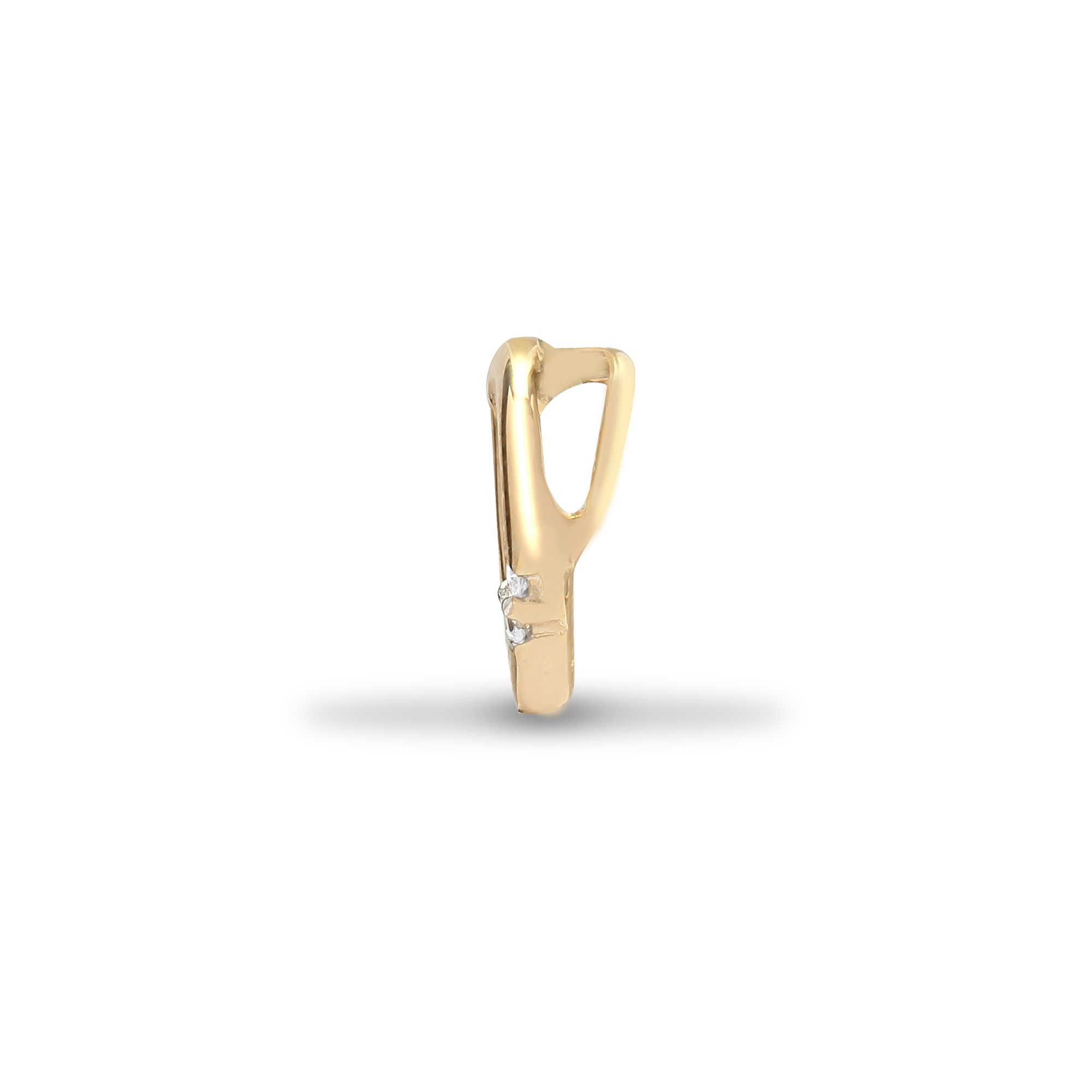 9ct Yellow Gold Natural Diamond Heart Pendant - Image 2
