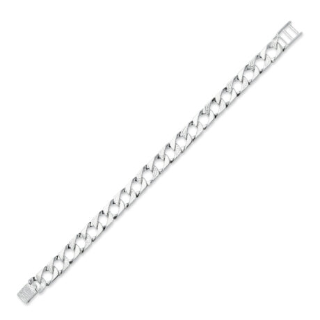 Sterling Silver Lizard Curb Bracelet – 10mm