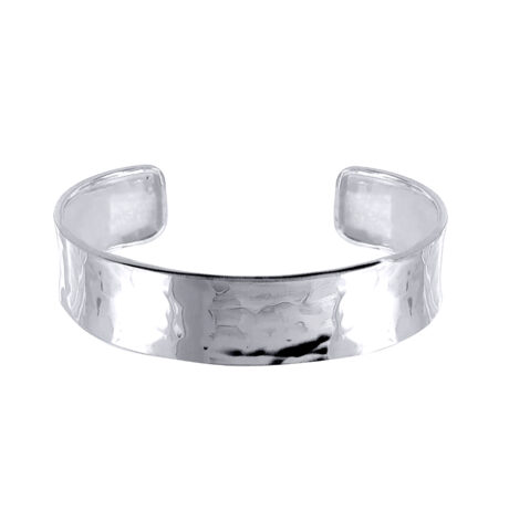 Sterling Silver Hammered Cuff Bangle
