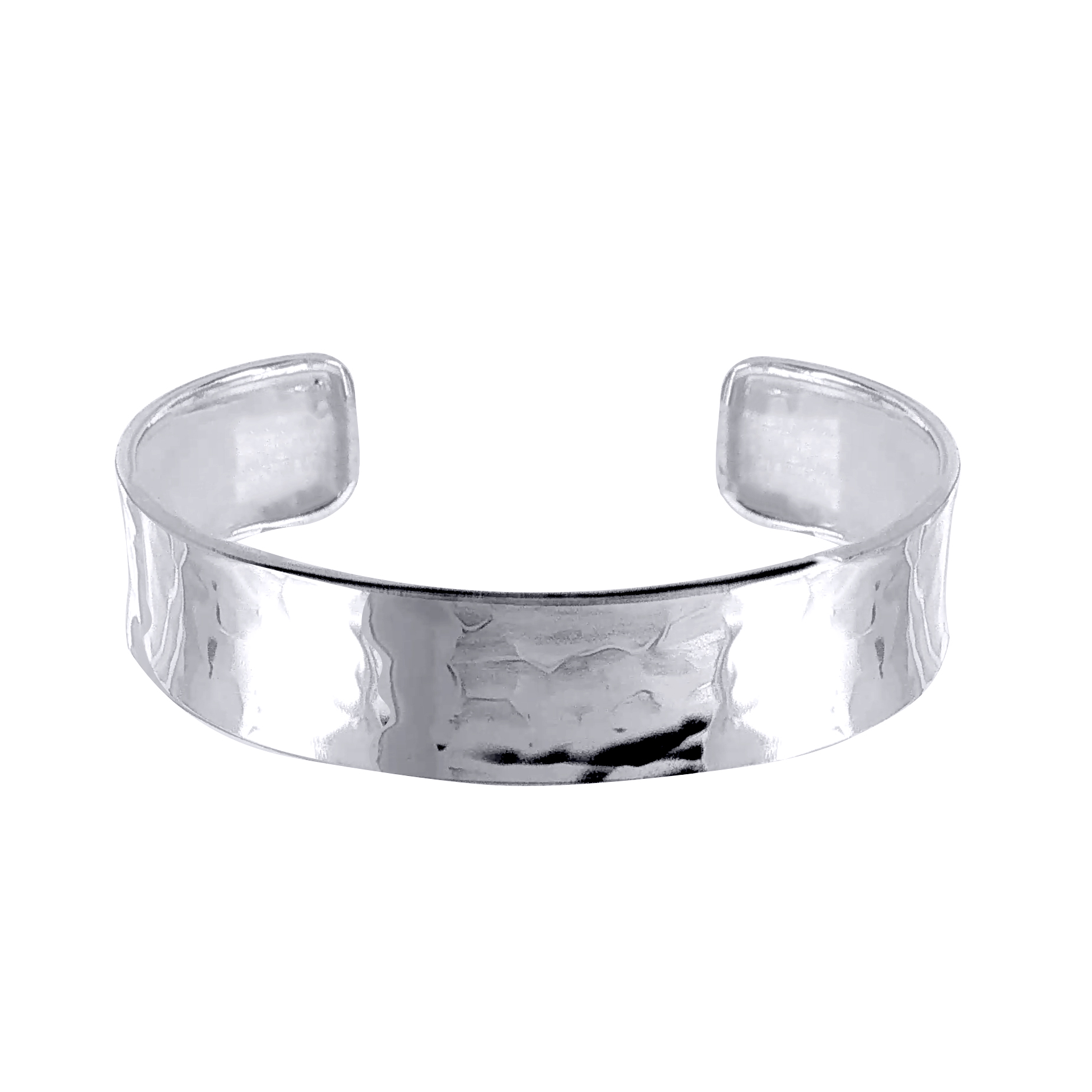 Sterling Silver Hammered Cuff Bangle