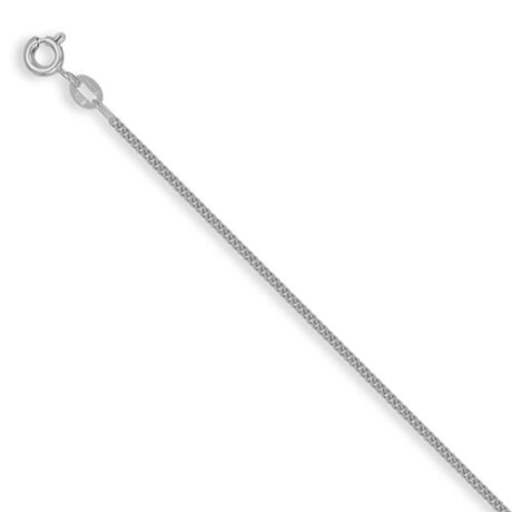 Sterling Silver Pendant Curb Necklace – ACN003B-16