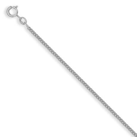 Sterling Silver Pendant Curb Necklace – ACN003C-16
