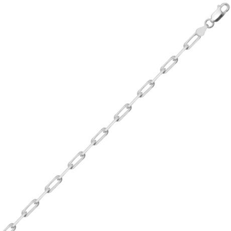 Sterling Silver Paperclip Chain 3.8mm Gauge Bracelet