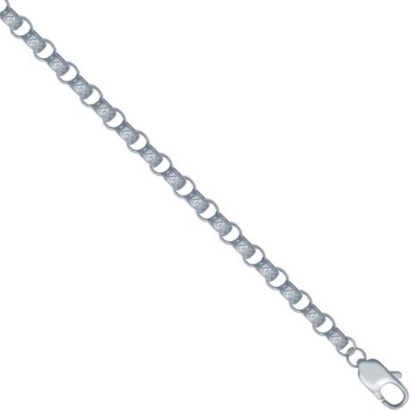 Sterling Silver Engraved Belcher Chain 24 Inch