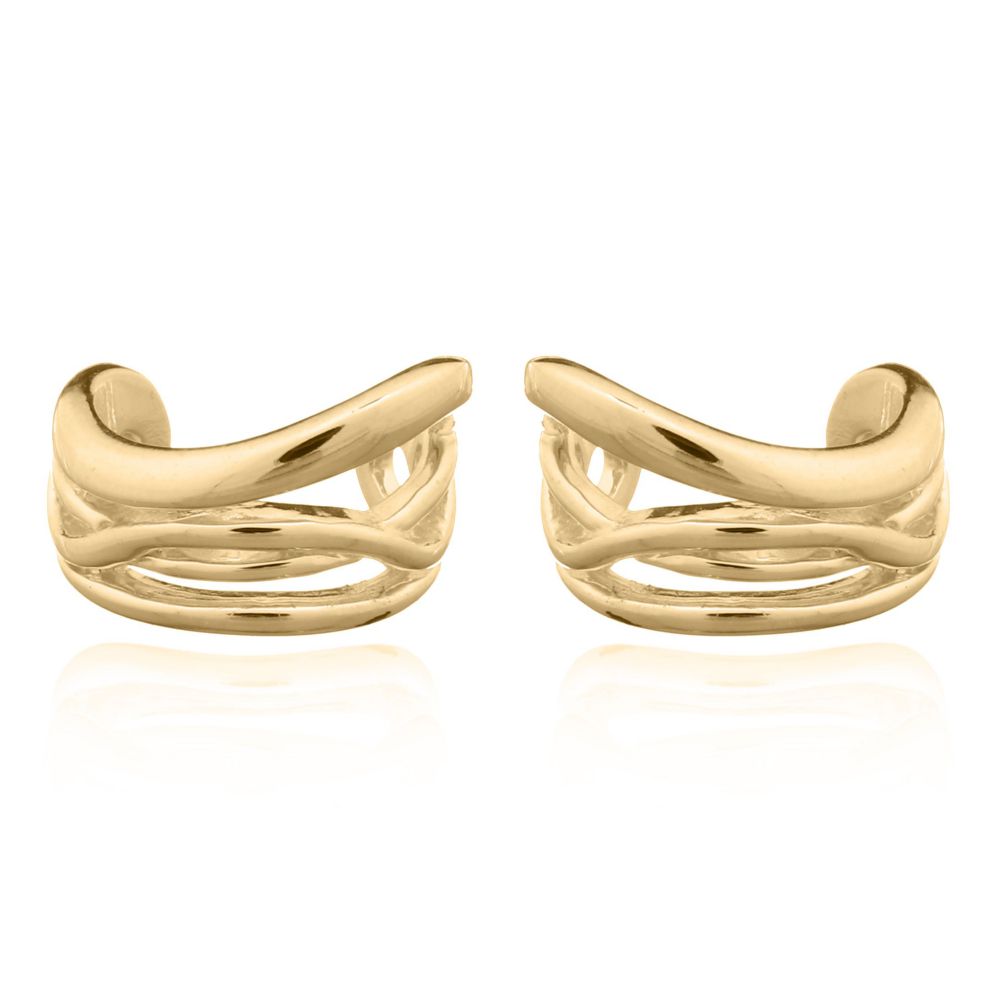 Sterling Silver Pinched Curves Helix Ear Cuff - Image 3