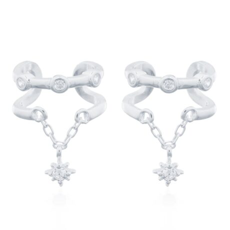 Sterling Silver Ear Cuff - CZ