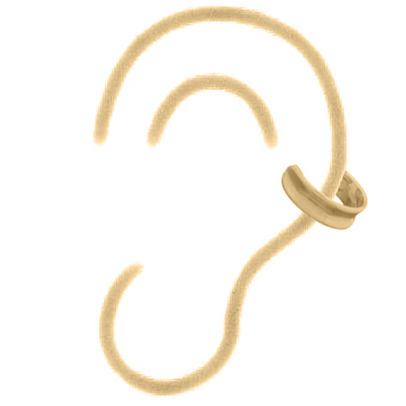 Sterling Silver Smooth Helix Ear Cuff - Image 4