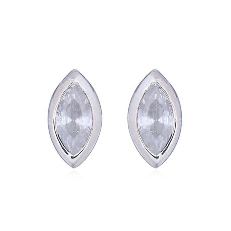 marquise cubic zirconia stud earrings
