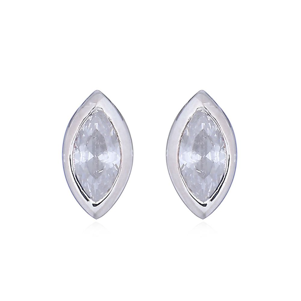marquise cubic zirconia stud earrings