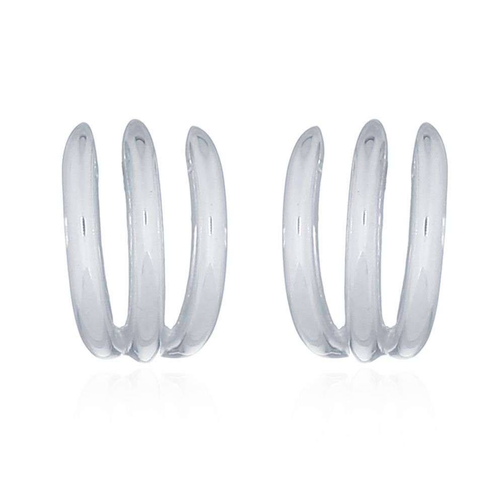 Sterling Silver Banana Bunch Claw Stud Earrings
