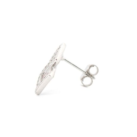 cz interlocking squares stud earrings alternate view 1