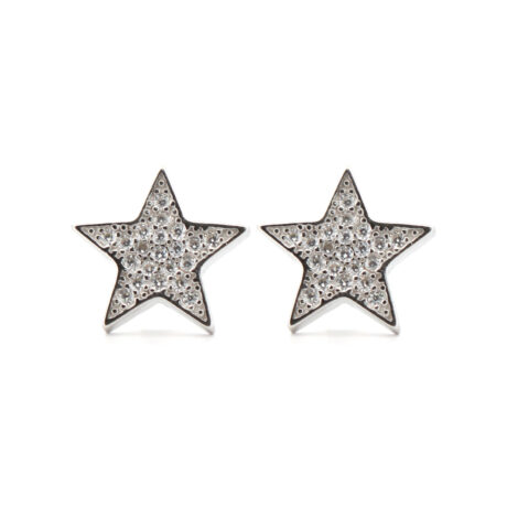cubic zirconia star stud earrings