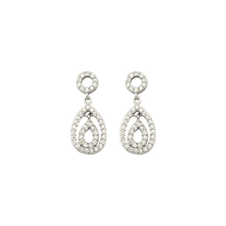 cubic zirconia drop earrings