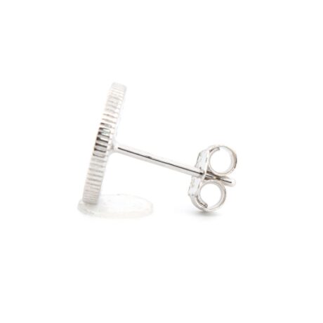 cz flat disc stud earrings alternate view 1