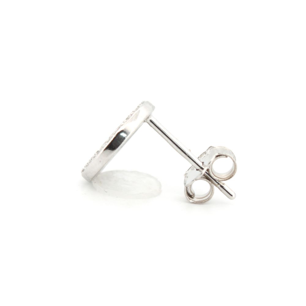 Sterling Silver CZ Tree of Life Stud Earrings - Image 2