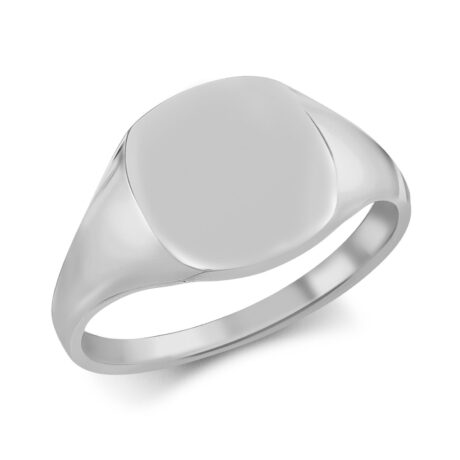 Sterling Silver Cushion Shape Signet Ring – ARN119