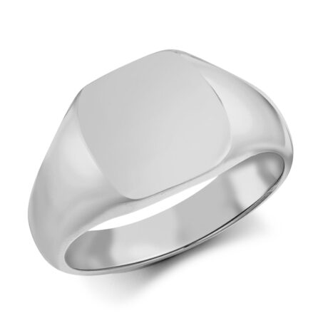 Sterling Silver Cushion Shape Signet Ring – ARN123