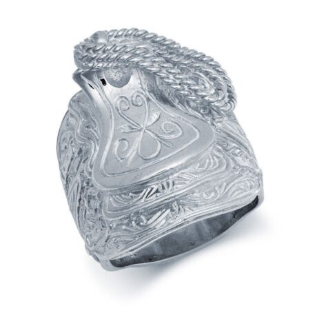Sterling Silver 30mm Saddle Ring