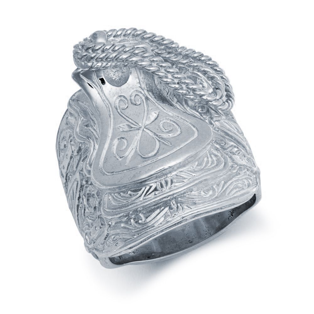 Sterling Silver 30mm Saddle Ring