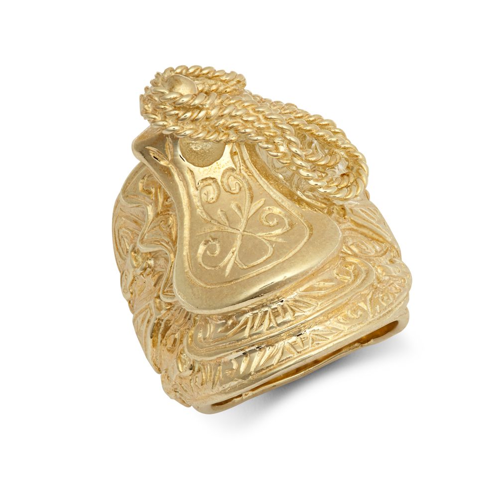 Sterling Silver 33mm Saddle Ring - Image 2