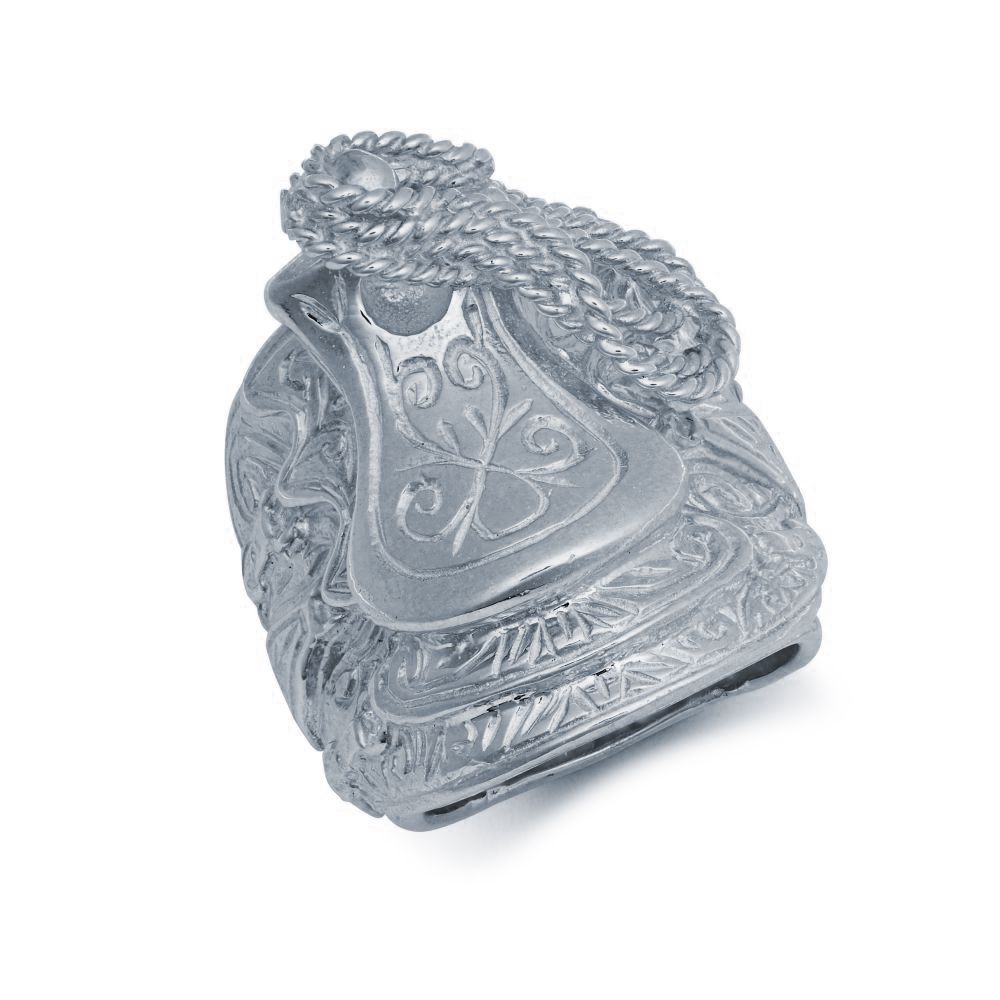 Sterling Silver 33mm Saddle Ring