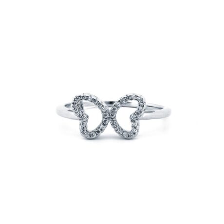 Sterling Silver Rhodium CZ Dress Ring – ARN174