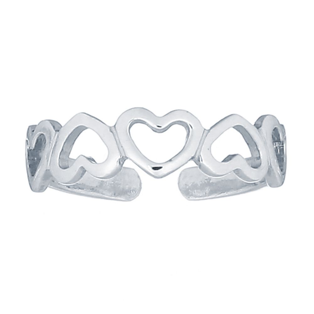 Sterling Silver Heart Toe Ring - Image 2