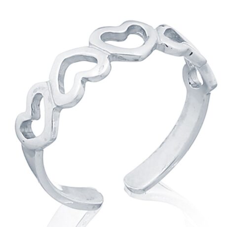 Sterling Silver Heart Toe Ring