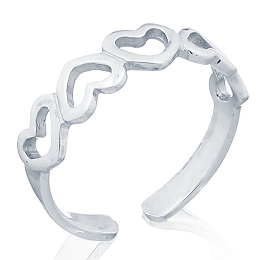 Sterling Silver Heart Toe Ring