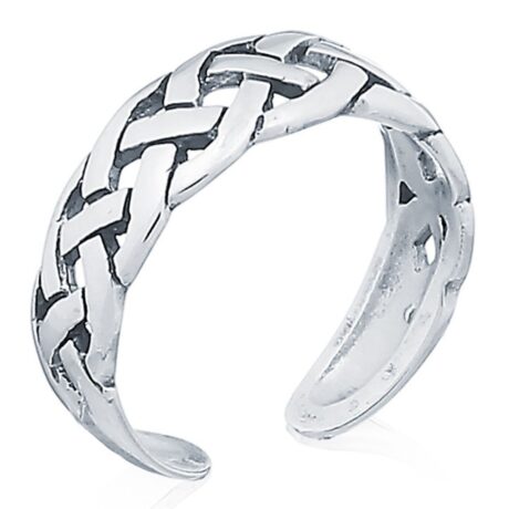 Sterling Silver Weave Toe Ring