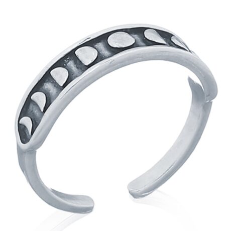Sterling Silver Moon Phases Toe Ring