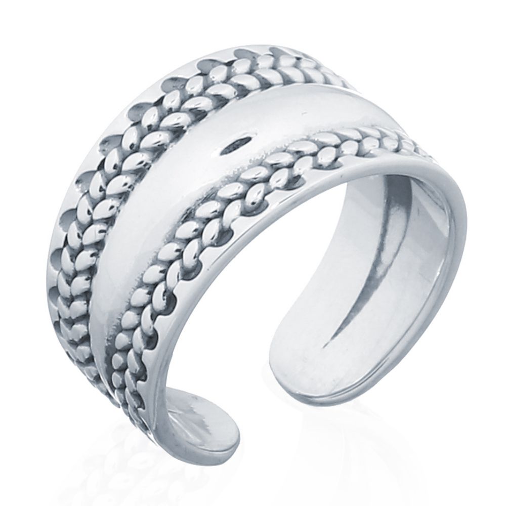 Sterling Silver Wheat Leaf Toe Ring