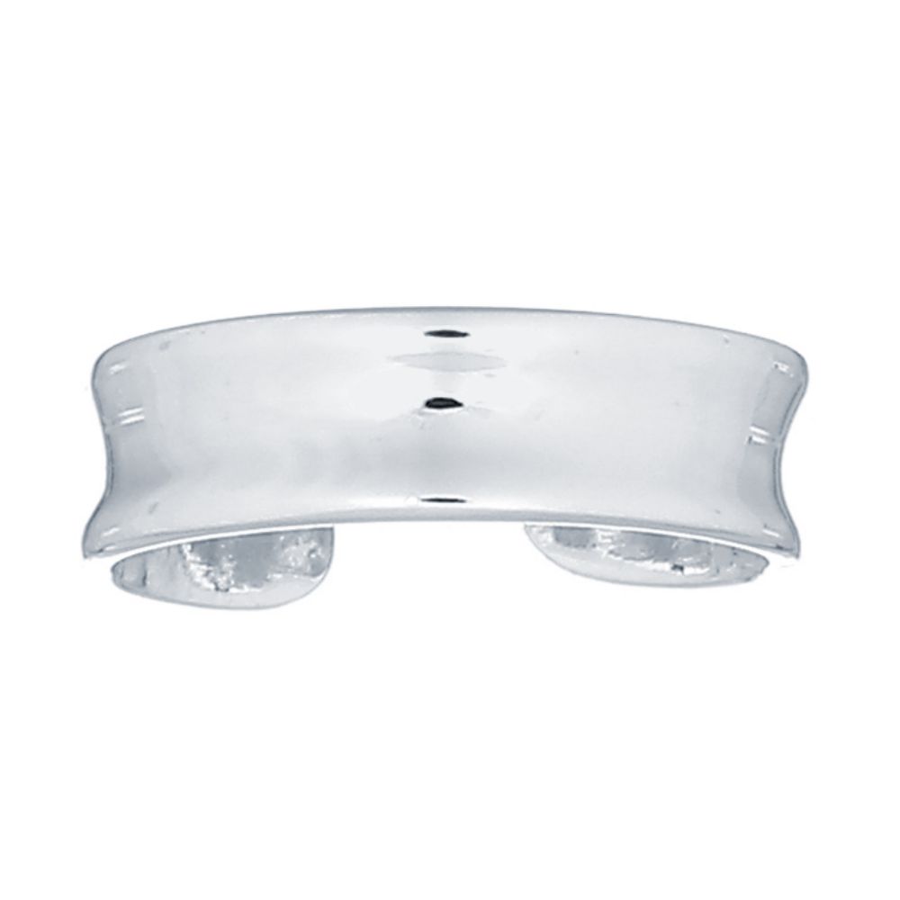 Sterling Silver Concave Toe Ring - Image 2