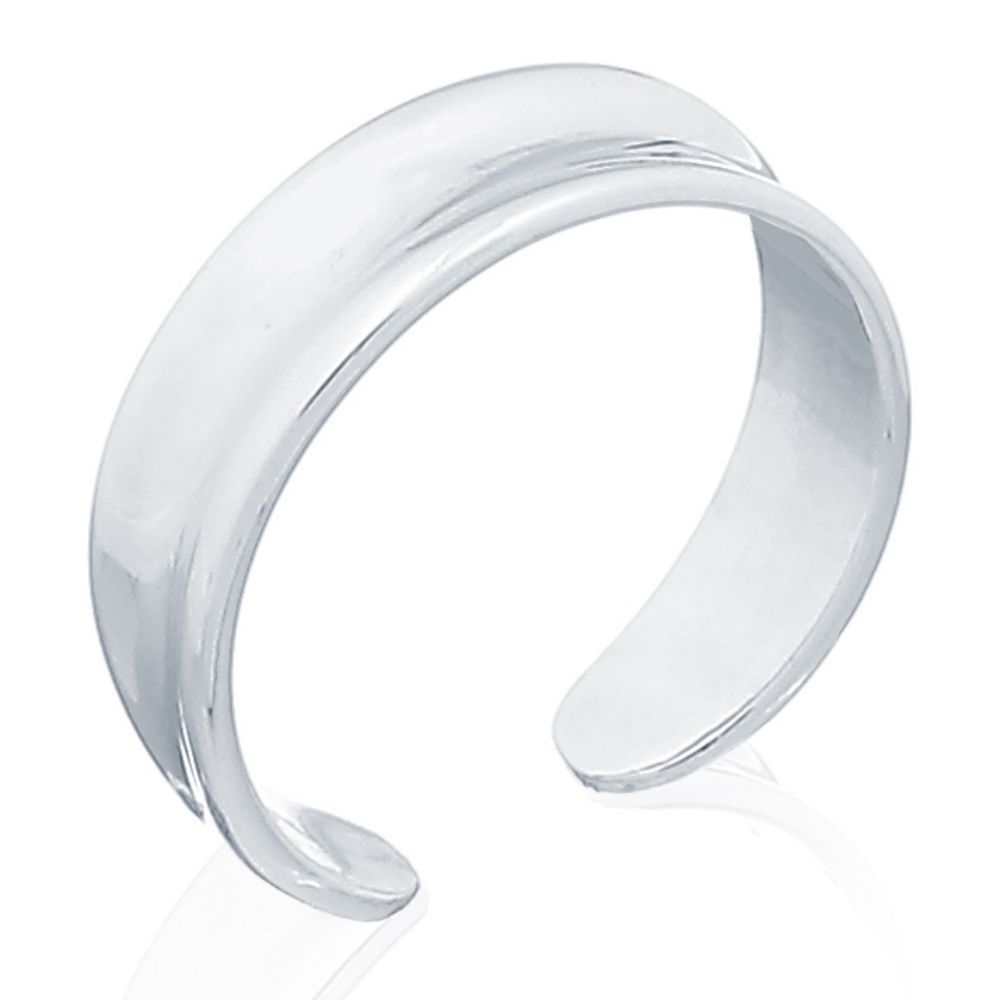 Sterling Silver Concave Toe Ring