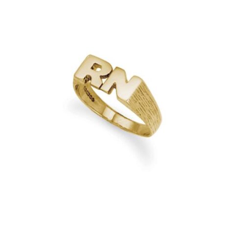 9ct Yellow Gold Initial Blank Ring – JIR013
