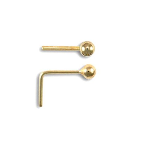 9ct Yellow Gold Ball Nose Stud 2mm