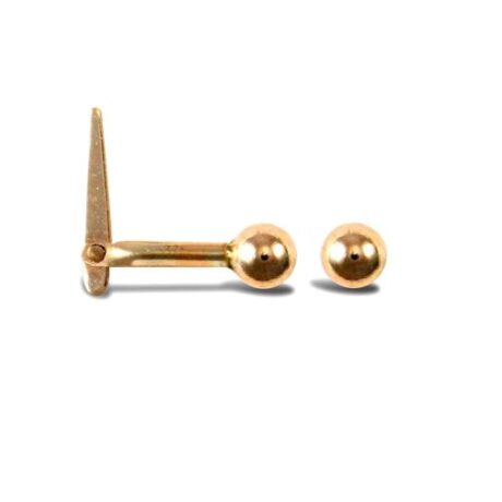 9ct Yellow Gold Hinged Ball Nose Stud 2.6mm