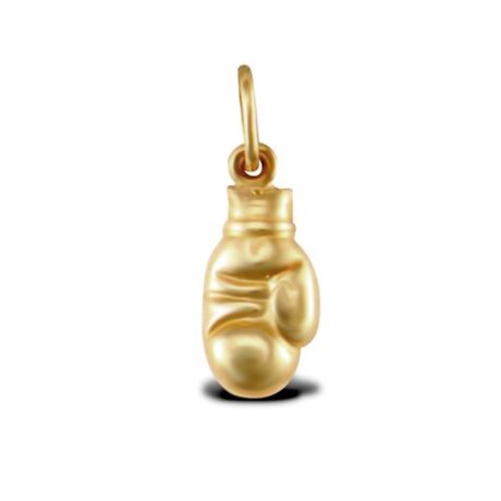 9ct yellow gold single boxing glove charm