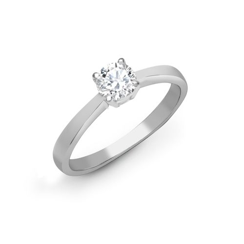 950 Platinum 4-Claw Natural Diamond Solitaire Engagement Ring - Image 3