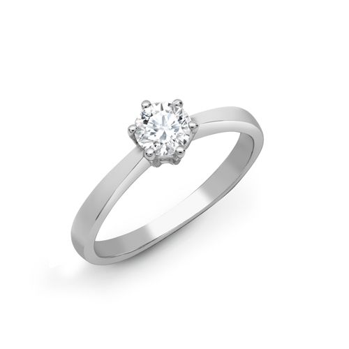950 Platinum 6-Claw Natural Diamond Solitaire Engagement Ring - Image 6