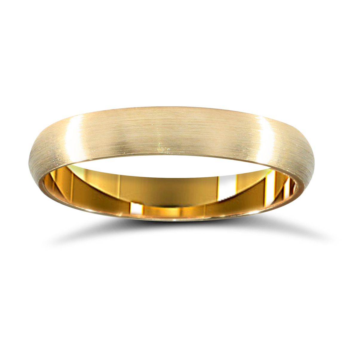 18ct Yellow Gold 3mm Standard Weight Court Profile Wedding Ring - Image 2
