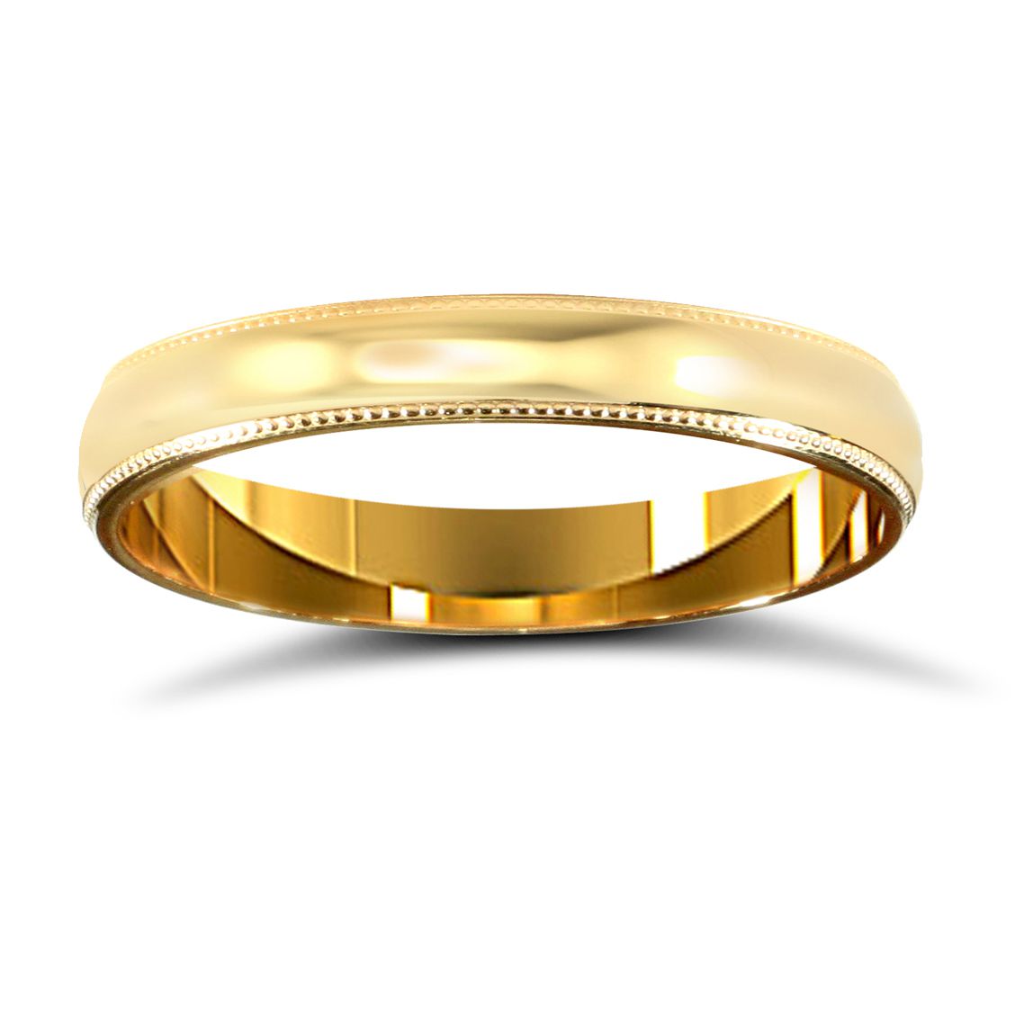 18ct Yellow Gold 3mm Standard Weight Court Profile Wedding Ring - Image 3