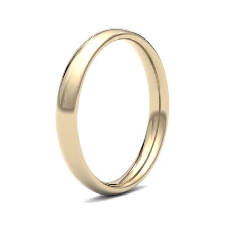 18ct Yellow Gold 3mm Standard Weight Court Profile Wedding Ring