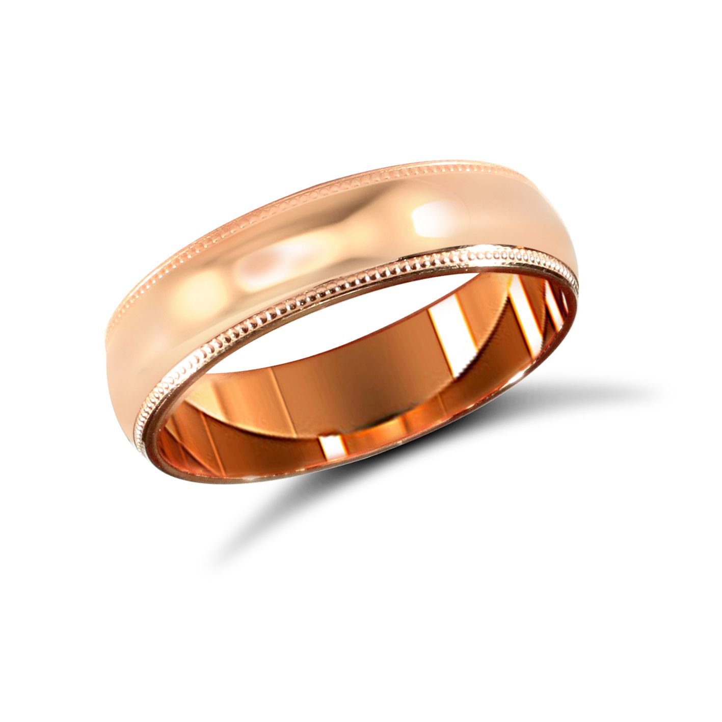 9ct Rose Gold 5mm Standard Weight Soft Court Wedding Ring - Image 3